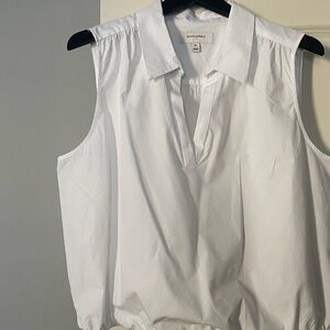 Banana Republic White Sleeveless Top